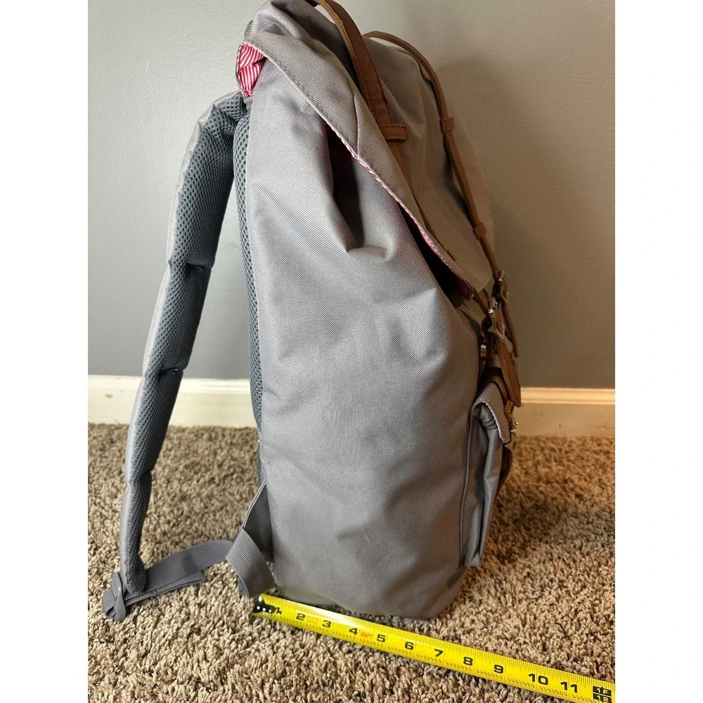 Herschel Supply Co Little America Backpack Grey Brown Straps Canvas Bag